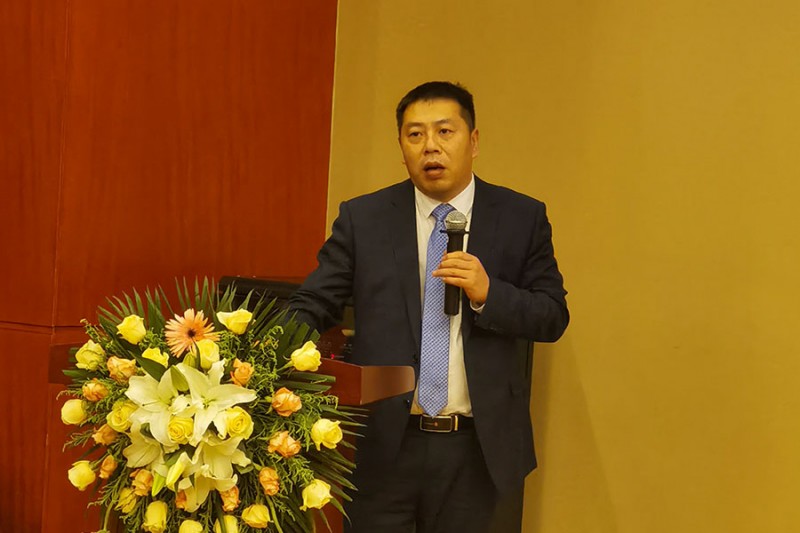 愛司凱科技股份有限公司銷售總監吳小飛登臺發言