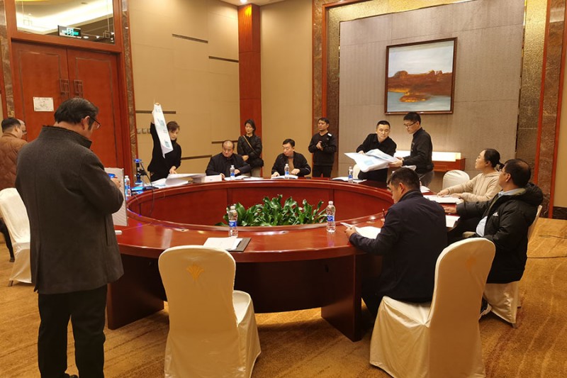 專家教授們正在認真鑒定國產電子膠片制版的CTP板和使用此板印出的印刷樣張